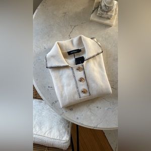 RESERVED for jen: lisa yang bobby whipstitch cashmere polo sweater